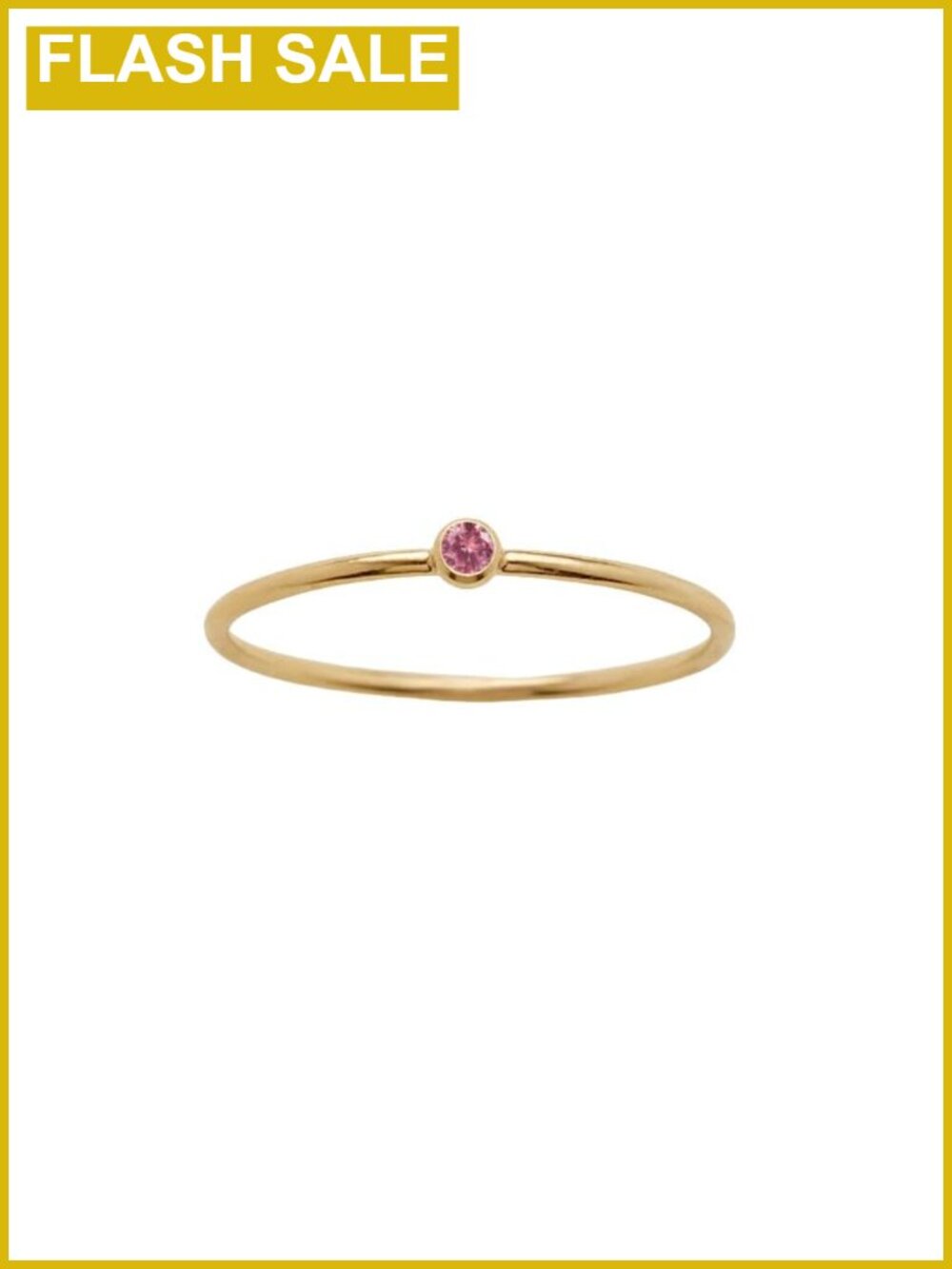 14k Gold Plated Stainless Steel Stackable Birthstone Ring